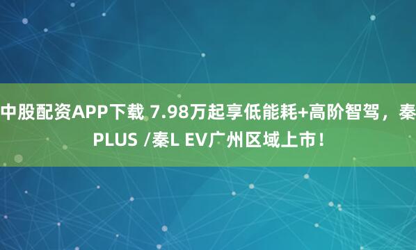 中股配资APP下载 7.98万起享低能耗+高阶智驾，秦PLUS /秦L EV广州区域上市！
